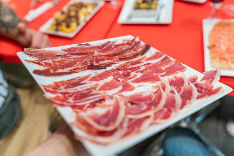 A plate of Iberian ham