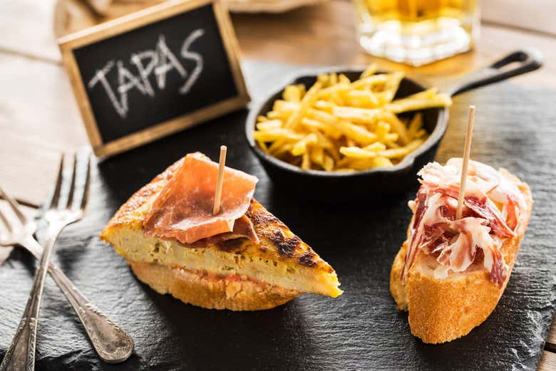 Trying Spanish tapas