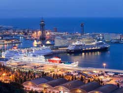 Cruise port in Barcelona